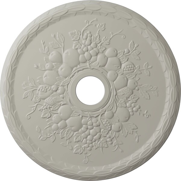 Ekena Millwork Grape Ceiling Medallion (Fits Canopies up to 3 5/8"), 22 5/8"OD x 3 5/8"ID x 5/8"P, Pot of Cream CM22GRPCF - main
